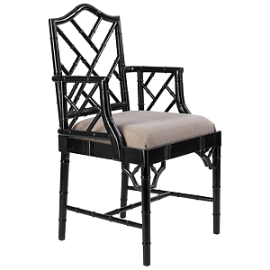Black Chippendale Arm Chair