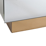 Столик журнальный зеркальный с золотым декором Gold Painted Mirror Table варинант исполнения - 3 | Loft Concept в Воронеже