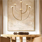 Люстрас 6-ю мраморными плафонами в форме купола Light Warm Light варинант исполнения - 3 | Loft Concept в Воронеже