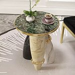 Дизайнерский журнальный стол круглый на 3-х фигурных ножках Cuzadit варинант исполнения - 1 | Loft Concept в Воронеже