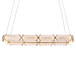 Люстра прямоугольная с текстурным природным рисунком IceFlame варинант исполнения - 4 | Loft Concept в Воронеже