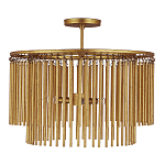 Потолочный светильник двухъярусный золотого цвета Metal Tentacles варинант исполнения - 3 | Loft Concept в Воронеже