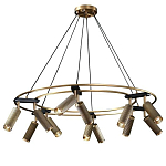 Люстра круглая с медными фактурными плафонами Trustworthiness варинант исполнения - 1 | Loft Concept в Воронеже