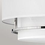 Потолочный светильник с двухслойным белым текстильным абажуром Hinkley варинант исполнения - 11 | Loft Concept в Воронеже