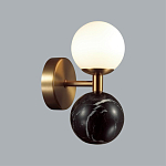 Бра с шарообразным матовым плафоном и шаром из камня на металлическом основании Orb Essence варинант исполнения - 8 | Loft Concept в Воронеже