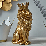 Статуэтка лев с детализированной гривой и изящной короной Lion Crown  варинант исполнения - 5 | Loft Concept в Воронеже