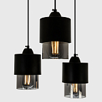 Каскадный светильник с 3-мя плафонами из дымчатого стекла Volta Flos Cascade Hanging Lamp варинант исполнения - 2 | Loft Concept в Воронеже