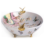 Белое фарфоровое блюдо с изображением бабочек Eden Garden варинант исполнения - 3 | Loft Concept в Воронеже