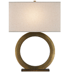 Настольная лампа с корпусом в форме кольца и прямоугольным абажуром French Ring варинант исполнения - 3 | Loft Concept в Воронеже
