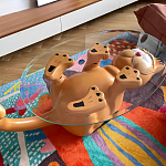 Дизайнерский журнальный стол с основанием в виде кота Bivan варинант исполнения - 2 | Loft Concept в Воронеже