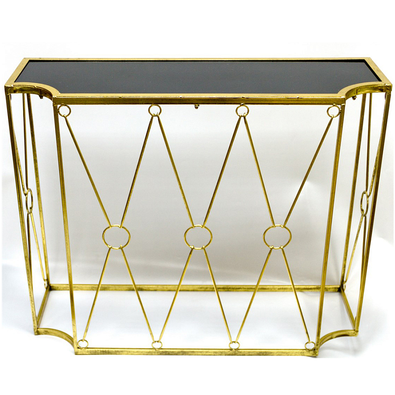 Консоль Mystic Art Deco Console Золотой Черный Консоль Mystic Art Deco Console Золотой Черный в Воронеже | Loft Concept