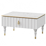 Стол журнальный белый с ящиком Expanses of Beauty варинант исполнения - 1 | Loft Concept в Воронеже