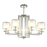 Люстра с 8-ю цилиндрическими плафонами из стекла Laurent варинант исполнения - 6 | Loft Concept в Воронеже