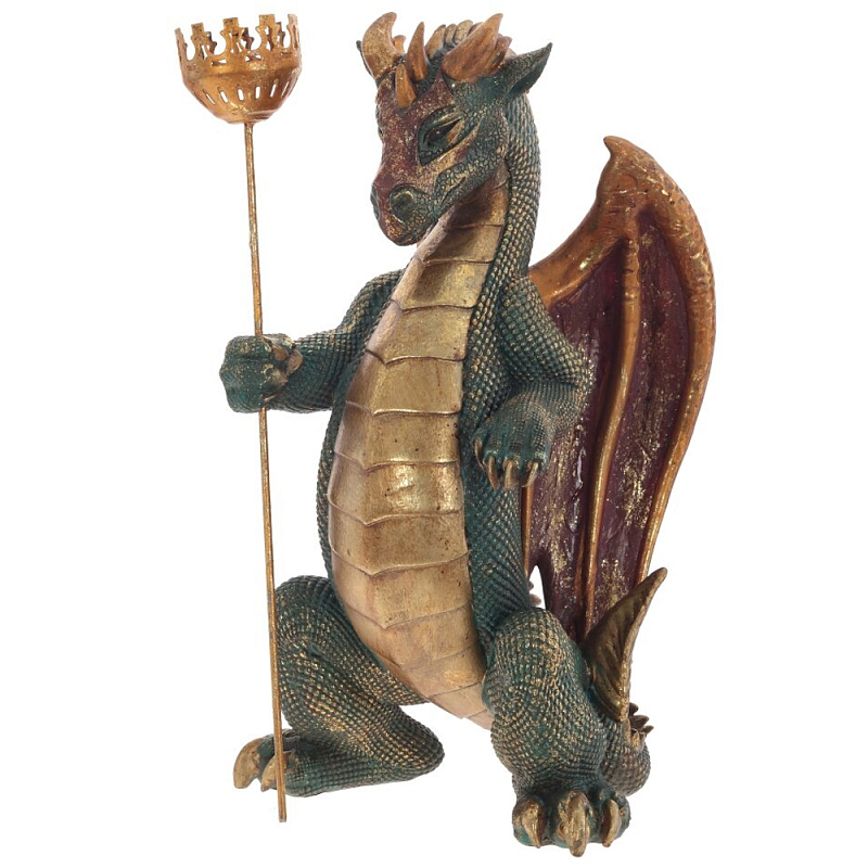 Подсвечник в виде дракона Dragon candlestick Green Brown Зеленый Коричневый Золотой Подсвечник в виде дракона Dragon candlestick Green Brown Зеленый Коричневый Золотой в Воронеже | Loft Concept