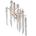 Бра на ветвистом золотом каркасе со стеклянными подвесами Raceme варинант исполнения - 1 | Loft Concept в Воронеже