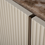 Тумба под телевизор серая с мраморной столешницей Uniqueness Marble варинант исполнения - 3 | Loft Concept в Воронеже