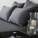 Постельное белье однотонное из сатина темно-серого цвета Eden Line варинант исполнения - 3 | Loft Concept в Воронеже