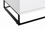 Стеллаж книжный белый с 3-мя открытыми полками и дверкой Strict Lines варинант исполнения - 5 | Loft Concept в Воронеже