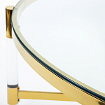 Кофейный столик со столешницей из стекла Crossy варинант исполнения - 5 | Loft Concept в Воронеже