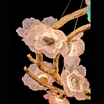 Люстра круглая на золотом каркасе с цветочным декором Miscellaneous herbs варинант исполнения - 5 | Loft Concept в Воронеже