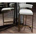 Стул барный букле бежевый с каркасом цвета матовое золото Tactility варинант исполнения - 6 | Loft Concept в Воронеже