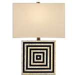 Настольная лампа с квадратным основанием и прямоугольным абажуром Neat Lines варинант исполнения - 3 | Loft Concept в Воронеже