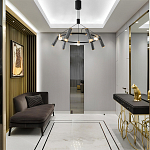 Люстра круглая с 9-ю цилиндрическими плафонами на магнитном креплении Bronze Concert варинант исполнения - 6 | Loft Concept в Воронеже