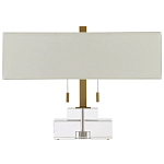 Настольная лампа прямоугольная на прозрачном основании Charm and Luxury варинант исполнения - 4 | Loft Concept в Воронеже