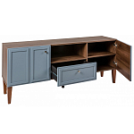 ТВ-тумба серая из массива бука с 2-мя дверками и ящиком Wenge Light варинант исполнения - 4 | Loft Concept в Воронеже