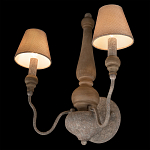 Бра с двумя конусовидными тканевыми абажурами Neighborhood варинант исполнения - 4 | Loft Concept в Воронеже