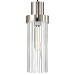 Подвесной светильник с стеклянным ребристым цилиндрическим плафоном Steps варинант исполнения - 3 | Loft Concept в Воронеже