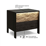 Тумба 2 ящика с подсветкой на рельефном фасаде Warm Industrial варинант исполнения - 10 | Loft Concept в Воронеже