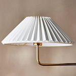 Люстра линейная с 2-мя белыми плиссированными тканевыми абажурами Combination варинант исполнения - 3 | Loft Concept в Воронеже