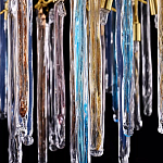 Люстра на подвесе с каркасом из металла и цветными подвесками из стекла Droplet Chandelier варинант исполнения - 2 | Loft Concept в Воронеже