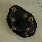 Подставка из эпоксидной смолы с цветами черная Epoxy Resin Flowers Black варинант исполнения - 2 | Loft Concept в Воронеже