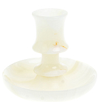 Подсвечник в виде чаши из натурального камня оникс Stone Candlestick варинант исполнения - 1 | Loft Concept в Воронеже