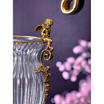 Ваза прозрачная с бронзовыми ручками в виде ангелов Eden Garden варинант исполнения - 4 | Loft Concept в Воронеже