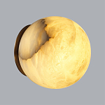 Настенно-потолочный светильник с плафоном в форме шара из алебастра Cryptocrystalline Stone варинант исполнения - 9 | Loft Concept в Воронеже