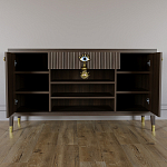 Комод-буфет Elsa Dreams Walnut с открытыми полками   варинант исполнения - 3 | Loft Concept в Воронеже