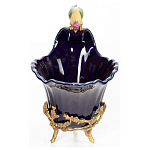 Чаша темно-синего цвета из фарфора с разноцветной птичкой Eden Garden porcelain and bronze варинант исполнения - 10 | Loft Concept в Воронеже