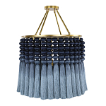 Люстра синяя плетеная с кисточками Boho Tassel Chandelier варинант исполнения - 2 | Loft Concept в Воронеже