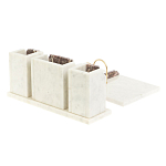 Настольный письменный набор из мрамора и креноида с гербом России Marble Accessory варинант исполнения - 3 | Loft Concept в Воронеже