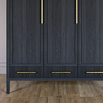 Большой Шкаф Primo Черный дуб с 3 дверьми и 3 выдвижными ящиками варинант исполнения - 2 | Loft Concept в Воронеже