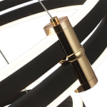 Люстра светодиодная с 3-мя плафонами в форме колец из акрила и алюминия с пультом для регулировки света Ring Horizontal Anthracite варинант исполнения - 8 | Loft Concept в Воронеже