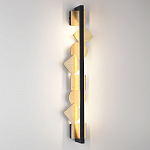 Бра вертикальное черного цвета с золотыми кругами и квадратами Gravyura варинант исполнения - 4 | Loft Concept в Воронеже