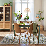 Деревянный обеденный стол Wavy Wooden Dining Table Green варинант исполнения - 6 | Loft Concept в Воронеже
