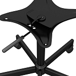 Стул с мягкой черной обивкой из велюра и подъемно-поворотным механизмом на колесиках Harper Black варинант исполнения - 5 | Loft Concept в Воронеже