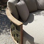 Дизайнерский уличный диван из массива дерева с плетеной спинкой PALINFRASCA Sofa варинант исполнения - 14 | Loft Concept в Воронеже