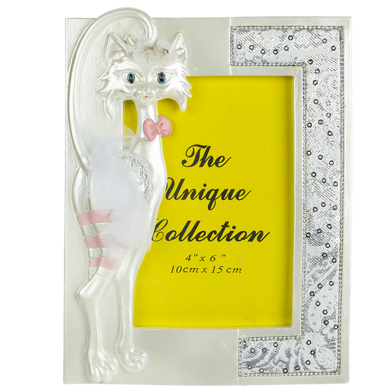 Фоторамка детская Childhood Corner Pink Cat Серебряный в Воронеже | Loft Concept 