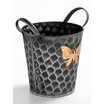 Железное кашпо Gold butterfly design варинант исполнения - 3 | Loft Concept в Воронеже